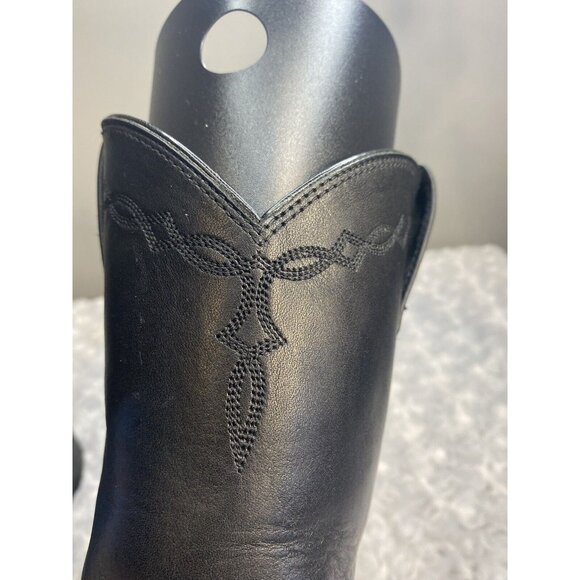 Ariat Black Leather Boots Heritage Roper Style 35501 Size Men’s 8.5 D - Picture 4 of 16